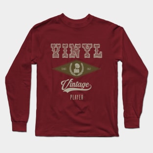 Modern Vintage Phonograph Vinyl Style Long Sleeve T-Shirt